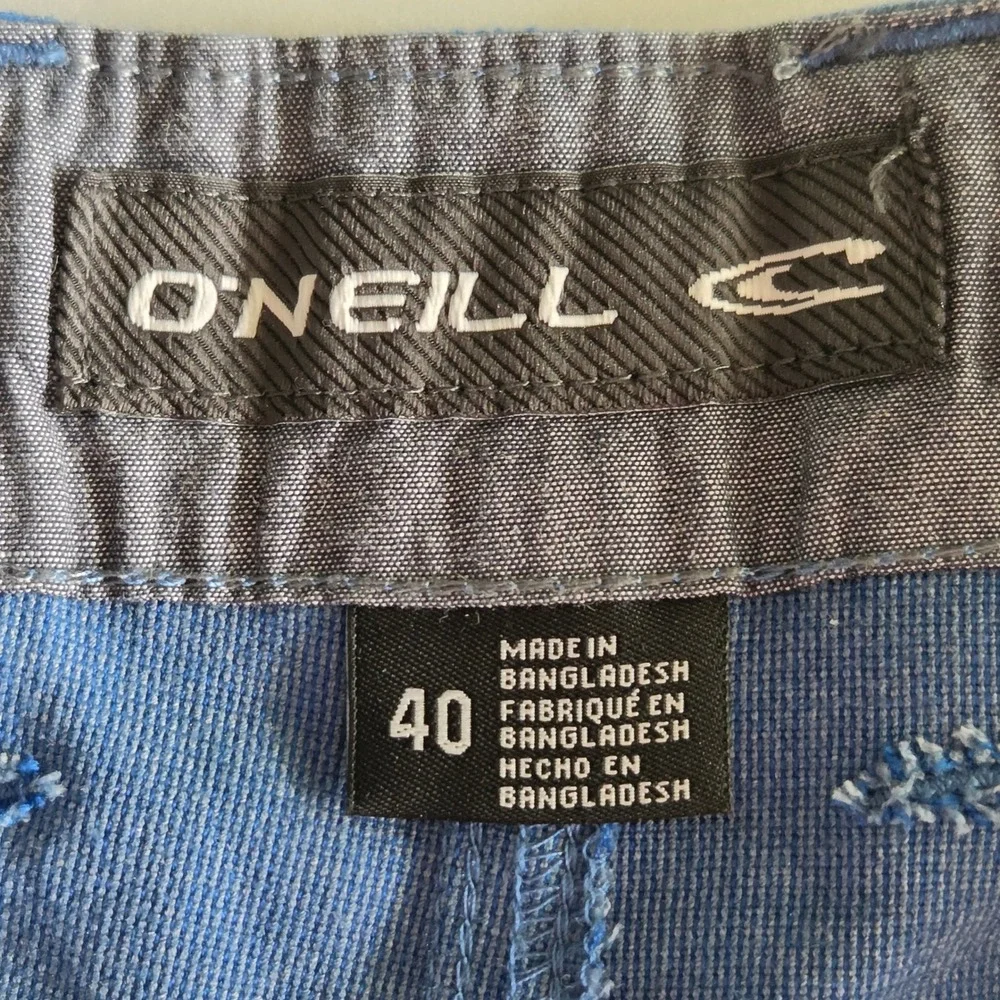 O'Neill Mens Blue Hybrid Walkshorts Textured Quick Dry Surf‎ Shorts Size 40x9.5